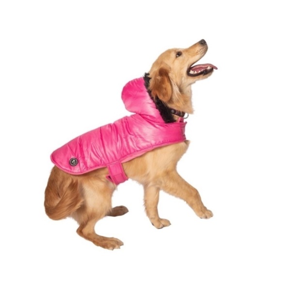 🎉🥳🎊Host Pick! 🐶 New Justice Pet Dog Reversible Puffer Jacket, Hot Pink - Picture 5 of 11